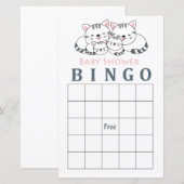 Kitty Cat baby shower bingo (Voorkant / Achterkant)