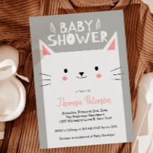 Kitty Cat Baby shower Genderneutraal