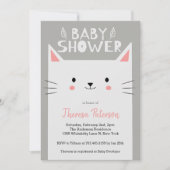 Kitty Cat Baby shower Genderneutraal Kaart (Voorkant)