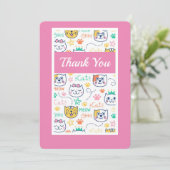 Kitty Cat Bedankkaart (Staand voorkant)