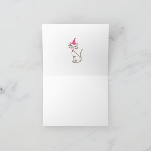 Kitty Cat bedankt kaart (Binnen)