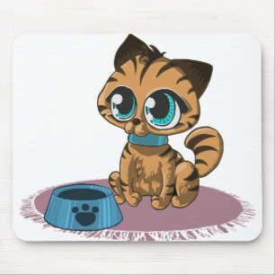 Kitty Cat Big Eyes Ears Animal Pet Young Muismat