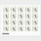 Kitty Cat Binnenkort beter Vierkante Sticker (Vel)