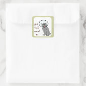 Kitty Cat Binnenkort beter Vierkante Sticker (Tas)
