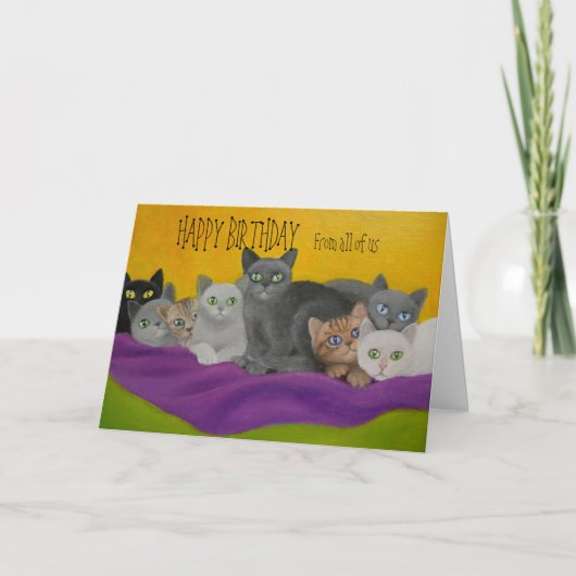 KITTY CAT BIRTHDAY CARD KAART (Voorkant)