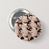 Kitty Cat/Black & White-foto Ronde Button 5,7 Cm (Voorkant /achterkant)