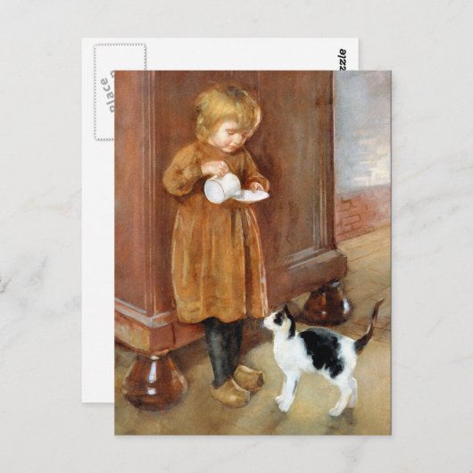 Kitty Cat Briefkaart (Voorkant / Achterkant)