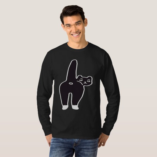 Kitty Cat Butt T-shirt (Voorkant volledig)