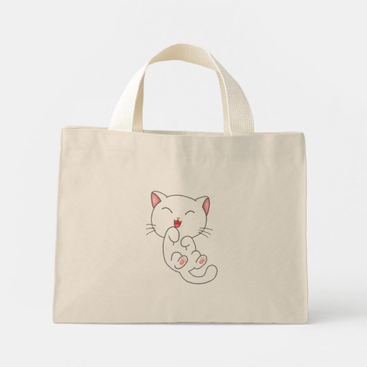 Kitty Cat Canvas tas (Achterkant)