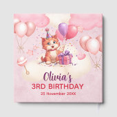 Kitty Cat Celebration Verjaardag Gastenboek (Achterkant)