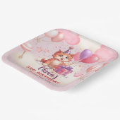 Kitty Cat Celebration Verjaardagspapier Bord (Gebogen)