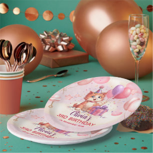 Kitty Cat Celebration Verjaardagspapier Bord
