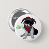 KITTY CAT CHRISTMAS BUTTON (Voorkant /achterkant)