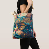 Kitty Cat Close-up Illustratie Tote Bag (Dichtbij)