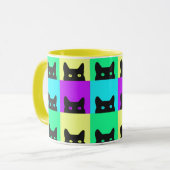Kitty Cat Colorful Block Mok (Voorkant links)