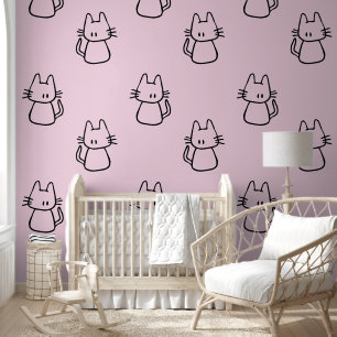Kitty Cat Design Behang
