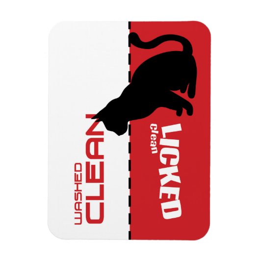 Kitty Cat Dishwasmachine Magnet - Verbruikte reini Magneet (Verticaal)