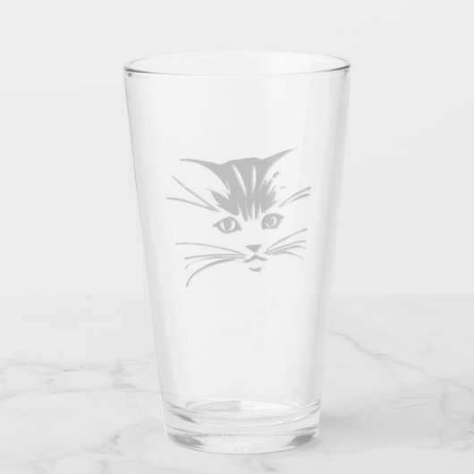 Kitty Cat Face Glas (Achterkant)
