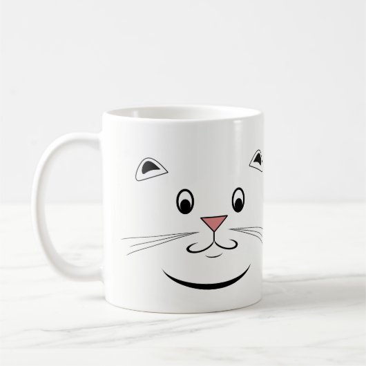 Kitty Cat Face Koffiemok (Links)
