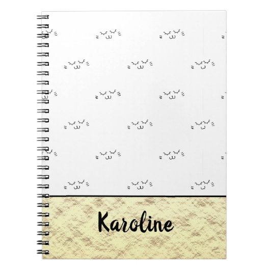 Kitty Cat Face | Monogram Notitieboek (Voorkant)