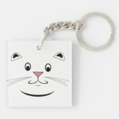 Kitty Cat Face Sleutelhanger (Achterkant)