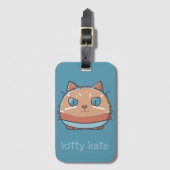 Kitty Cat Faced Bagagelabel (Voorkant (verticaal))