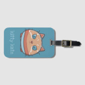 Kitty Cat Faced Bagagelabel (Voorkant (horizontaal))