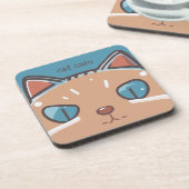 Kitty Cat Faced Bier Onderzetter (Linkerzijde)