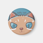 Kitty Cat Faced Magneet (Voorkant)