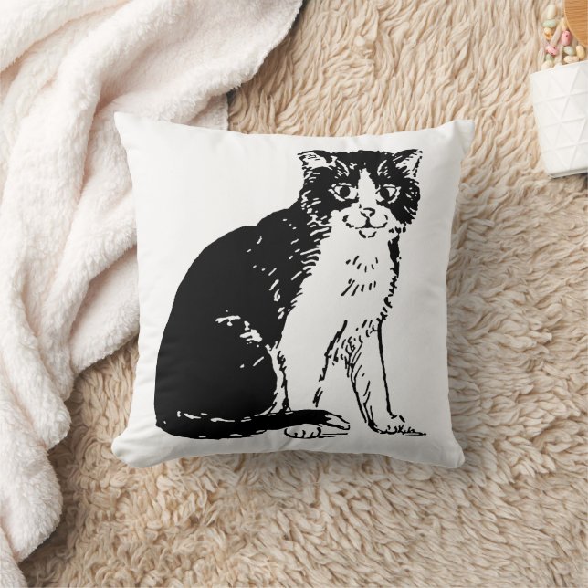 Kitty Cat Fijne Kunst Kussen (Deken)
