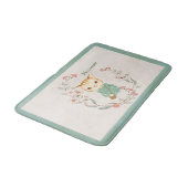 Kitty Cat Floral Persoonlijke naam Girly Kitten Badmat (Gekanteld)
