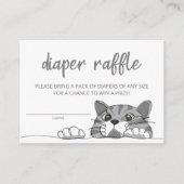 Kitty Cat Geslacht Neutrale luier loterij ticket Informatiekaartje (Voorkant)