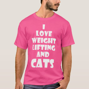 Kitty Cat Gewichtheffen Gift Tshirt Workout Fitne