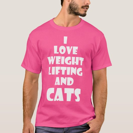 Kitty Cat Gewichtheffen Gift Tshirt Workout Fitne (Voorkant)