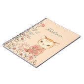 Kitty Cat Girly Cute Name Persoonlijk Notitieboek (Linkerzijde)