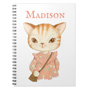 Kitty Cat Girly Cute Name Persoonlijk Notitieboek