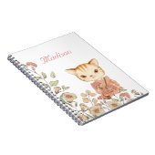 Kitty Cat Girly  Cute Name Persoonlijk Notitieboek (Rechterzijde)