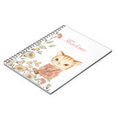 Kitty Cat Girly  Cute Name Persoonlijk Notitieboek (Linkerzijde)