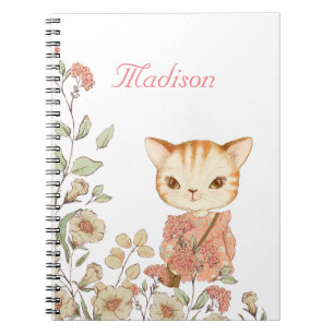 Kitty Cat Girly  Cute Name Persoonlijk Notitieboek