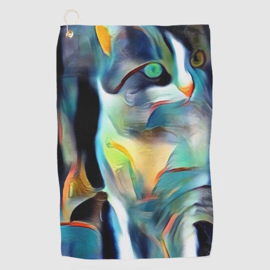 Kitty Cat Golfhanddoek (Voorkant)