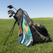 Kitty Cat Golfhanddoek (Groen)