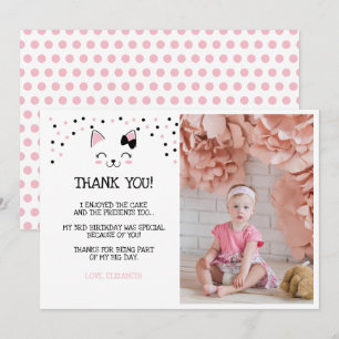 Kitty Cat Hartelijk dank, kaarten met foto