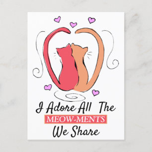 Kitty Cat, Heart Tails Ik bewonder alle mouwen Briefkaart