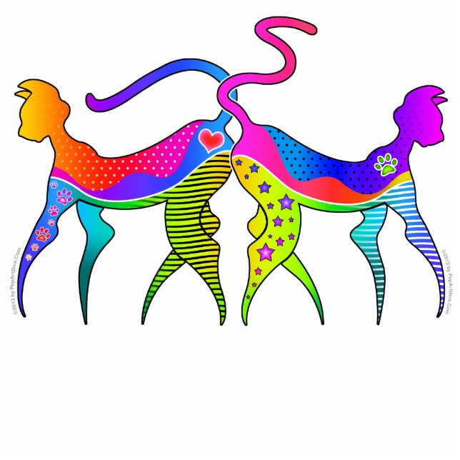 KITTY CAT KATZ SCULPTURE, MAGNET OF PIN STAAND FOTOBEELDJE  (Voorkant)