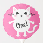 Kitty Cat Kids Birthday Cute Ballon<br><div class="desc">Deze schattige kleurrijke cartoon kitty kat is hier om je kleine kind te helpen op elke leeftijd hun allereerste verjaardagsfeest of een verjaardag te vieren! Ideaal voor een jongen of meisje die van katjes houdt.</div>