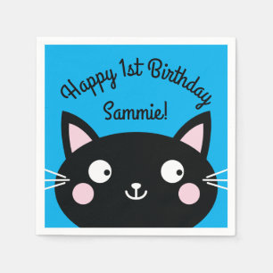 Kitty Cat Kids Birthday Cute Servet