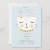 Kitty Cat Kids Birthday Uitnodiging (Voorkant)