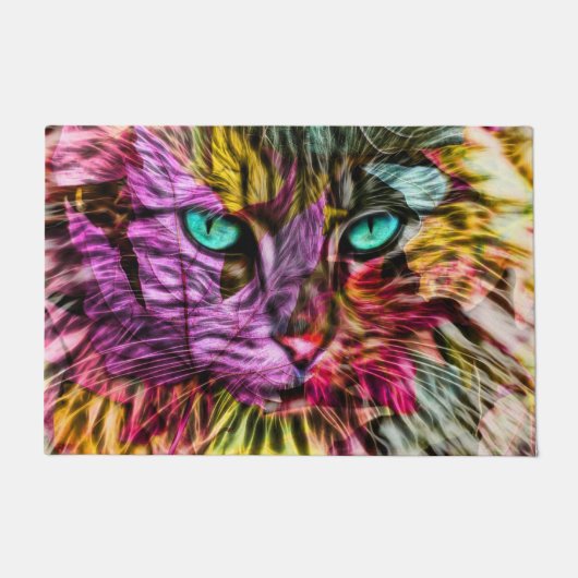 Kitty Cat Kitten Artsy Design Deurmat (Voorkant)