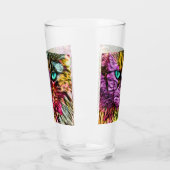 Kitty Cat Kitten Artsy Design Glas (Links)