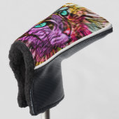 Kitty Cat Kitten Artsy Design Golfheadcover (3/4 voorkant)